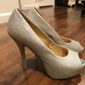 Glitter high heels